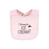 Hudson Baby Infant Girl Cotton Bib and Sock Set, Ice Cream, One Size - 3 of 4