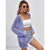 Women Crochet Lightweight Cardigan Cover Up Open Front Long Sleeve Summer Cardigans 2024 - 4 of 4