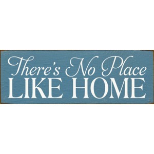 Slickblue No Place Like Home Sign, 3.5x10 Rustic Pine Wood Plaque, Multiple Color Options, Hanging or Shelf - 1 of 3