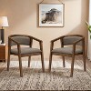 Christopher Knight Home Emilia Mid Century Modern Boucle Upholstered Dining Chairs with U-Shaped Armrests (Set of 2) - 2 of 4
