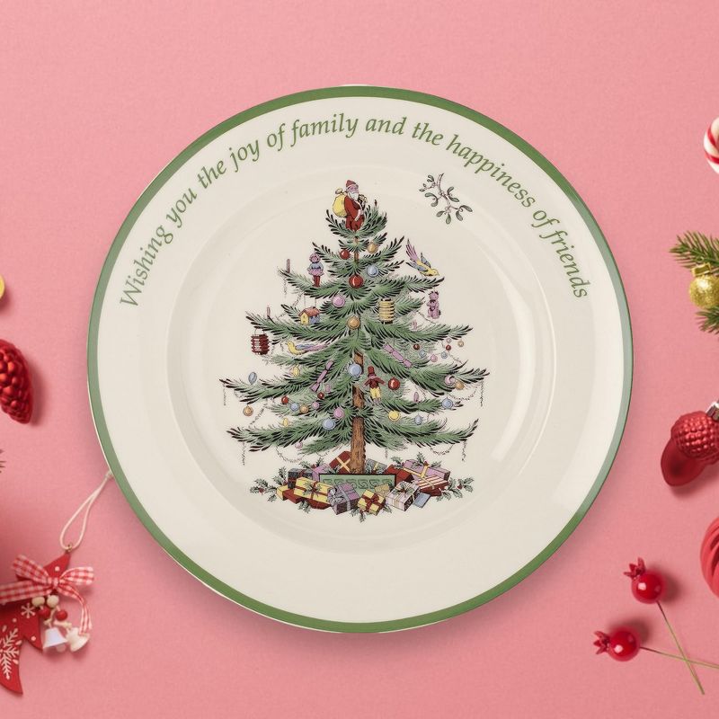 Spode Christmas Tree Round Sentiment Plate, 3 of 7
