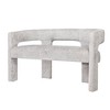 Jofran,Gwen Modern Luxury Fabric Upholstered Sculpture Bench - 3 of 4