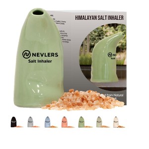 Nevlers Ceramic Salt Inhaler with 6 Oz of Natural Himalayan Pink Salt - 1 of 4