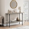 Coolmee Entryway Table, 43.3 inch Console Table with Storage, 2 Tier Sofa Table with Metal Frame, Behind Couch Table for Living Room, Hallway - 4 of 4