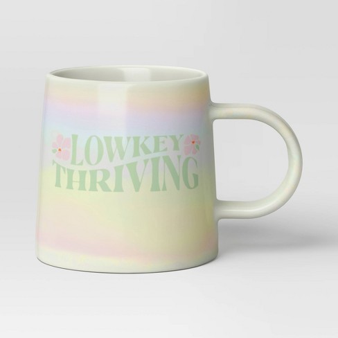 16oz Stoneware Low Key Thriving Mug - Room Essentials™: Coffee Cup, Microwave & Dishwasher Safe Drinkware - image 1 of 3