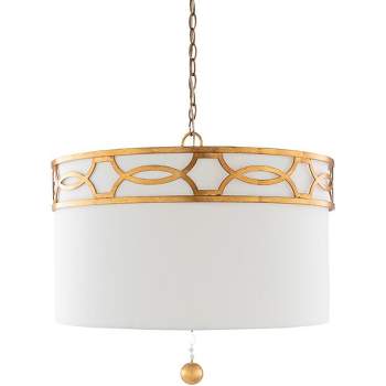 Mark & Day Westmont 17"H x 23"W x 23"D Traditional Gold Ceiling Lights