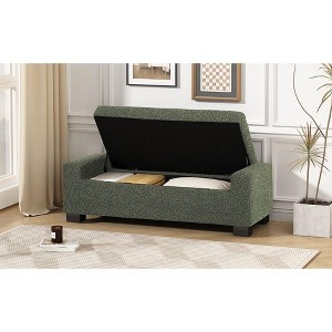 NicBex Ottoman with Storage Bench Storage Organizer in Textured Fabric Hinged Lid for Seating Hidden Storage for Entryway Bedroom - 1 of 4
