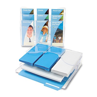 Deflecto Three-Tier Document Organizer With Dividers 13-3/8w x 3-1/2d x 11-1/2h Clear 47631