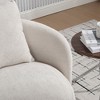 Sapphtopaz Modern Swivel Accent Chair with Pillow Chenille Upholstered Round Barrel Chair with Curved Back Comfy Chairs for Living Room,Bedroom - 3 of 4