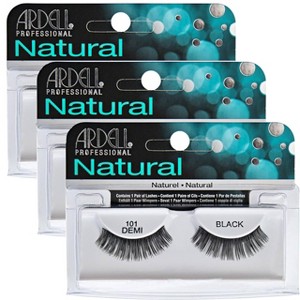 Ardell Fashion Natural Demi Lashes - 101 Black #65001 (PACK OF 3) Natural Volume and Length - 1 of 3