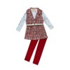 Frosty and Chic White Lace Top, Vest, Belt and Legging Set Mia Belle Girls - 3 of 4