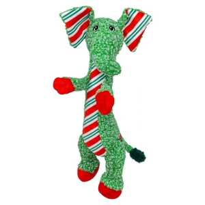 KONG Holiday Shakers Luvs Elephant Animal Dog Toy - Green - 1 of 4