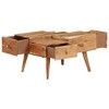 vidaXL Coffee Table 27.5"x23.6"x16.5" Solid Acacia and Engineered Wood - 4 of 4