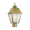 Livex Lighting Mansfield 2 - Light Post Light in  Antique Brass - 3 of 4