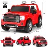 12V 2-Seater Licensed GMC Kids Ride On Truck RC Electric Car w/Storage Box White\ Black\Blue\Pink\ Red - 3 of 4