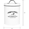Amici Home Farmers Market Metal Storage Canister White with Fresh Produce Design, Copper Colored Lid & Side Handles, Handwash Recommended, 76 oz. - 2 of 4