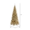 Vickerman Champagne Tinsel Fir Slim Artificial Christmas Tree - 2 of 3