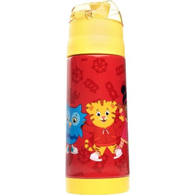 Daniel Tiger 13 oz Insulated Water Bottle with Latching Lid - Easy to Use for Kids - Reusable Spill Proof, Keeps Drinks Cold for Hours, Fits in Lunch