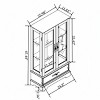 Small Lighted Curio Cabinet with Glass Doors, MDF Wood Display Cabinet with Adjustable Shelves, 2 Glass Doors and 1 Drawer - Koiai - 4 of 4