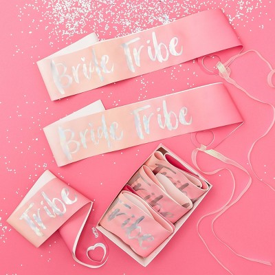 6pk "Bride Tribe" Party Accessories Pink