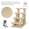 PawHut 25" 4-Step Multi-Level Carpeted Cat Scratching Post Pet Stairs, Beige - 4 of 4