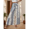 Women's High Waist Lace-Up Wide Leg Pants With Ethnic Style Casual Trousers - 2 of 4