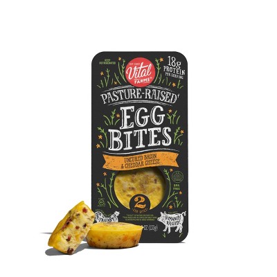 Vital Farms Pasture-Raised Egg Bites Bacon & Cheddar - 2ct