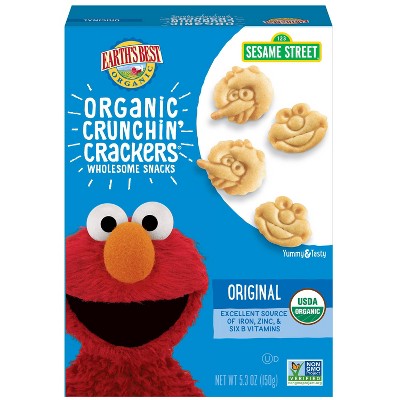 Photo 1 of 2 PACK - Earths Best Organic Toddler Snacks Crunchin Crackers - 5.3oz - BEST IF USED BY 19/OCT 2024