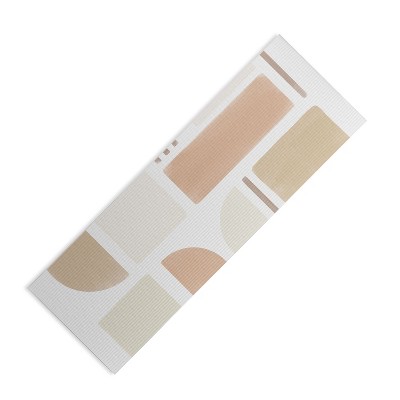 Bohomadic.Studio Geometric Shapes in Creme and Soft Pink (6mm) 24" x 70" Yoga Mat - Society6