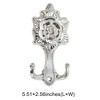 Unique Bargains Curtain Holdbacks Hexagonal Camellia Hooks Zinc Alloy 5.51"x2.56" 1Pair - 3 of 4