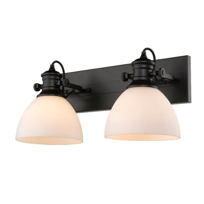 Transitional Hines 18" Chrome Semi-Flush Light with Opal Glass