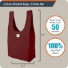 Urban Market Bags - Ocean - 3 Foldable Reusable Shopping Bags in 1 Com - 2 of 4
