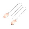 Guili Sterling Silver Oval Earrings with 18k Rose Gold Plating, Designed for Timeless Elegance and Everyday Charm for All Occasions - 2 of 3