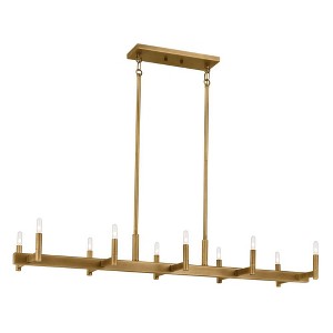 Erzo 50" 10 Light Linear Chandelier in Black - 1 of 1