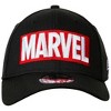 Adult Marvel Brand Logo BLACK Label New Era 39Thirty Fitted Hat - 2 of 4