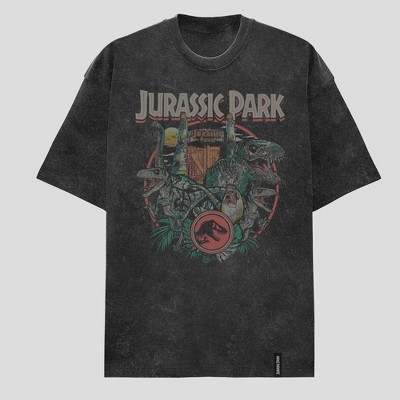 Men's Jurassic Park Graphic T-Shirt - Charcoal Gray