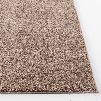 Taupe Rectangular Hand-Knotted Synthetic Area Rug
