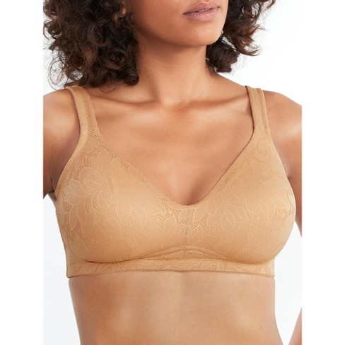 Bali Bra Double Support Smoothing Wire-Free Soft Taupe DF0044 Sz