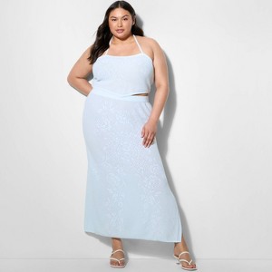 Women's Rose Pointelle Sweater Maxi Skirt - Wild Fable™ - 1 of 3