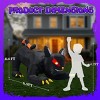 Syemin Inflatable Holiday Decorations Halloween Inflatables Animated Black Cat Outdoor Decorations Blow Up Yard Decor, Black, 40"*78"*54" - 2 of 4