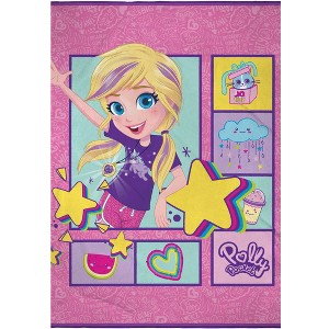 Intimo Polly Pocket It's Pocket Time! Soft And Cuddly Plush Fleece Throw Blanket Multicoloured - 1 of 3