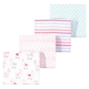 Luvable Friends Little Treasure Flannel Receiving Blankets 4pk - 1 of 1