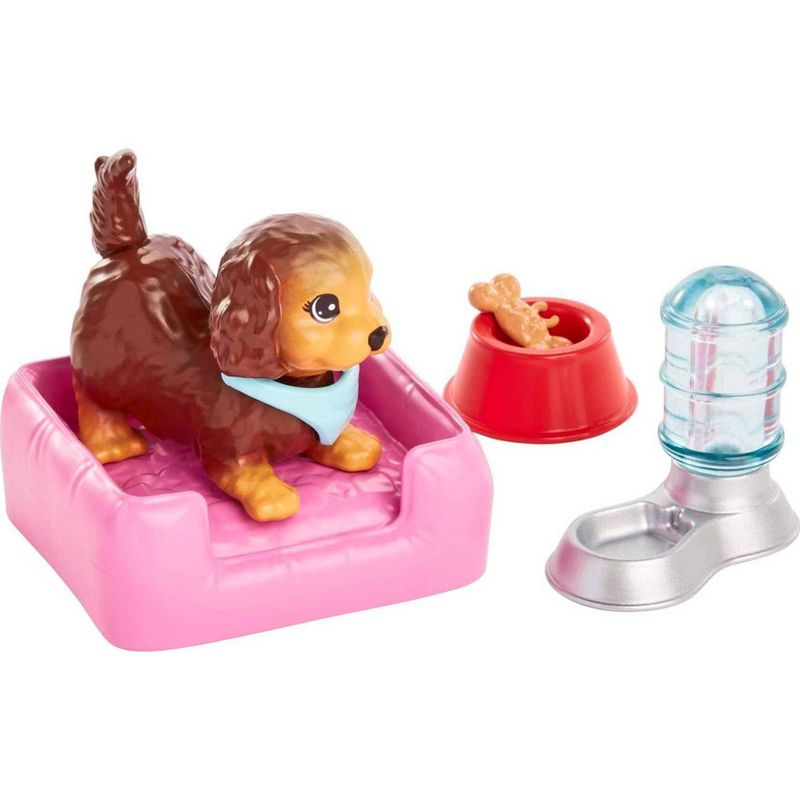 Barbie Pet and Accessories Set with Head-Nodding Puppy and 10+ Storytelling pc, 5 of 8