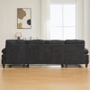 VASIP 103" U-Shaped Sectional Sofa with Dual Chaise Lounges,Soft Chenille Fabric with Storage Pockets,for Living Room,Apartment,Gray - 4 of 4