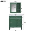 ModernLuxe 30'' Bathroom Vanity Set with Ceramic Sink, 2 Drawers & Tip-out Drawer, Freestanding Storage Cabinet with Mirror Cabinet - 3 of 4