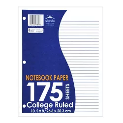 175 Sheet College Ruled Filler Paper White - Norcom