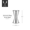 Viski Small Double Measure for Cocktails, Bar Tools and Accessories Stainless Steel Bartender Tool Measuring Shot Set of 1 - 3 of 4