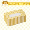 Hachikiko Yellow and White Buffalo Plaid Plates, Yellow Checkered Disposable Paper Food Trays for Dessert Appetizers Snack Hotdog Rectangular Platters - 3 of 4