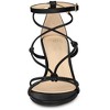 Perphy Women's Strappy Knot Open Toe Ankle Strap Kitten Heels Sandals - 2 of 4