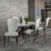 LeisureMod Leather Dining Chair Kitchen Room Side Chairs with Rubberwood Legs Havana Series - 3 of 4